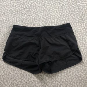 Lululemon black running shorts